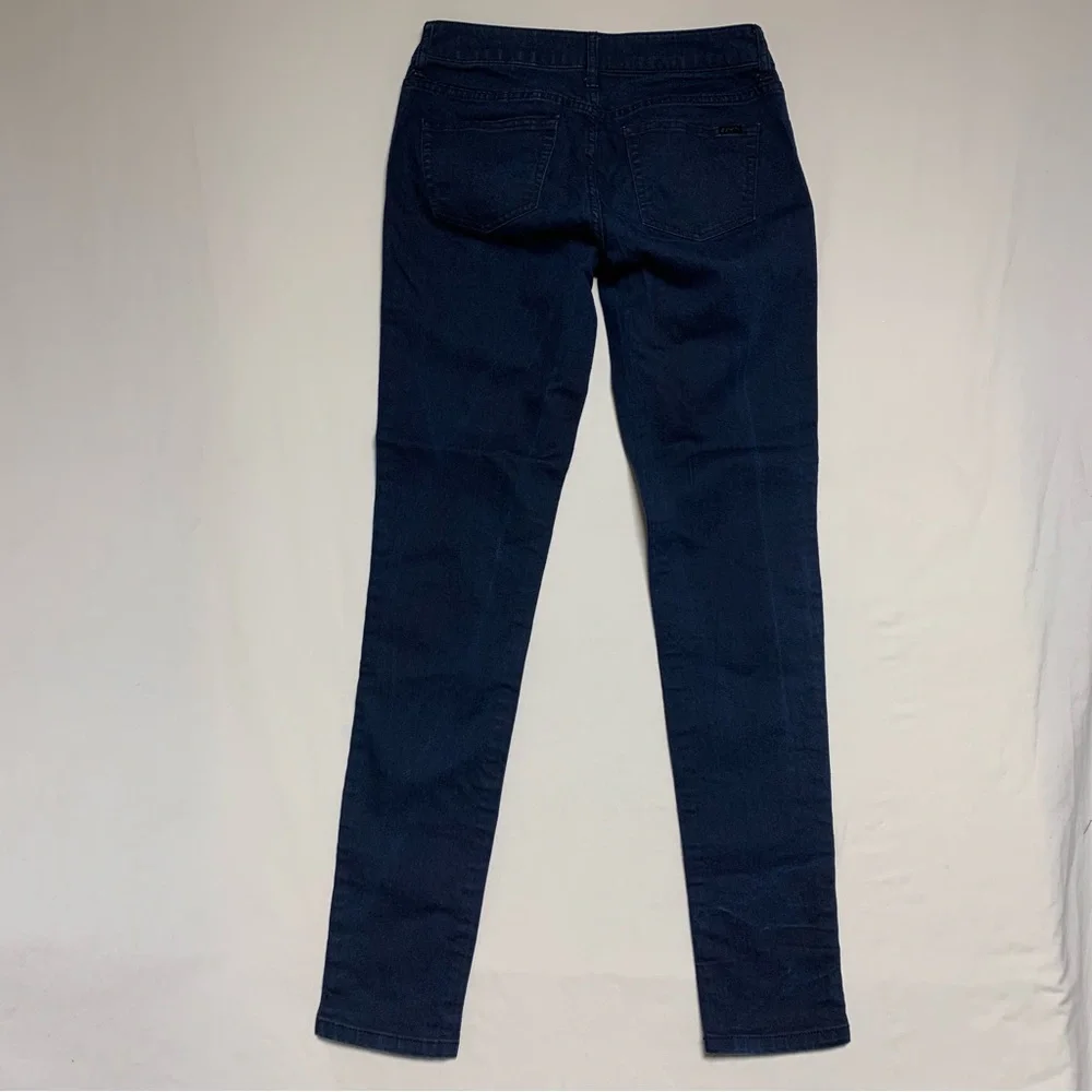 JENNIFER LOPEZ Skinny Jeans Women's 2 Gem Detail Sexy Dark Wash Mid Rise Stretch - Picture 6 of 10